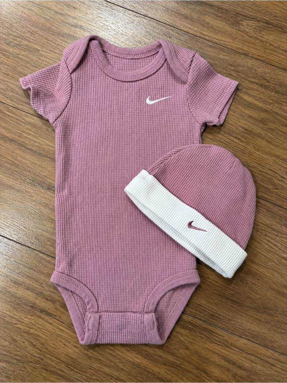 Nike Ribbed One-Piece Bodysuit with Matching Beanie